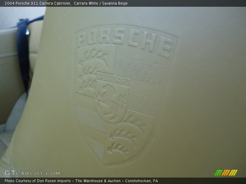 Carrara White / Savanna Beige 2004 Porsche 911 Carrera Cabriolet