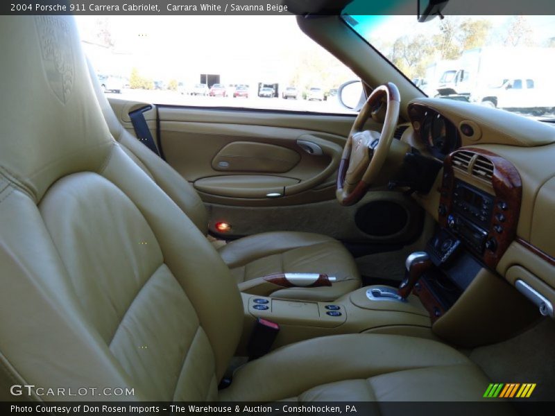 Carrara White / Savanna Beige 2004 Porsche 911 Carrera Cabriolet