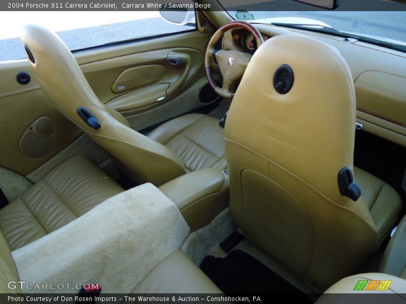 Carrara White / Savanna Beige 2004 Porsche 911 Carrera Cabriolet