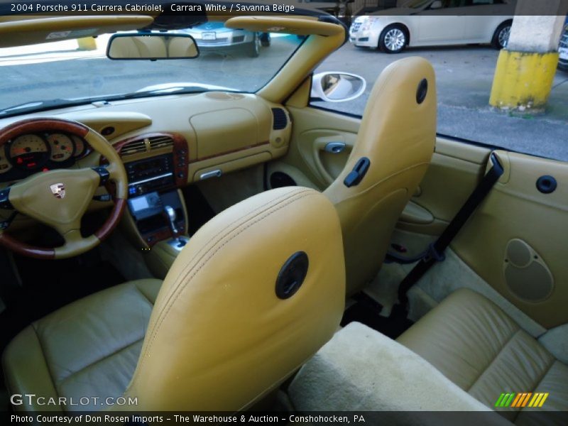 Carrara White / Savanna Beige 2004 Porsche 911 Carrera Cabriolet