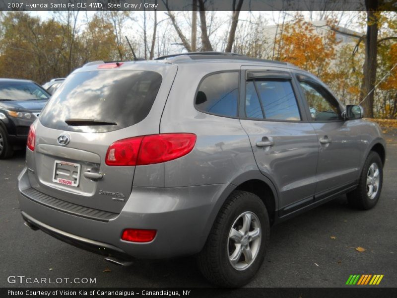 Steel Gray / Gray 2007 Hyundai Santa Fe GLS 4WD