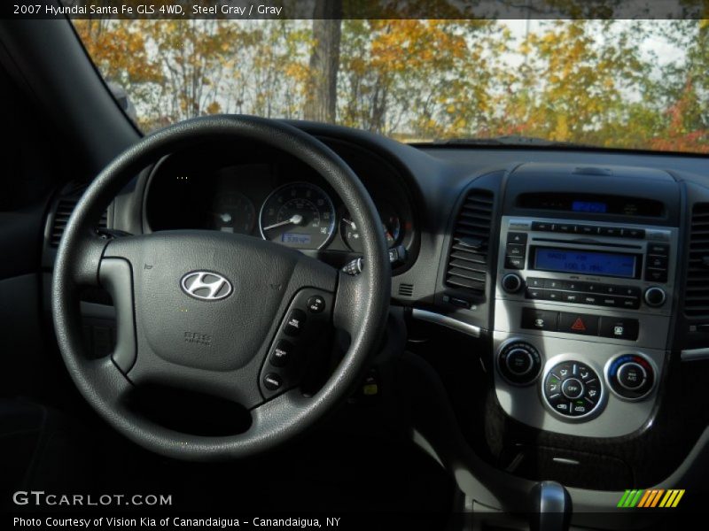 Steel Gray / Gray 2007 Hyundai Santa Fe GLS 4WD