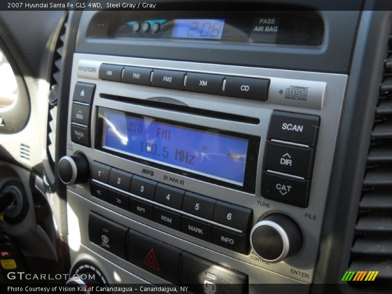 Steel Gray / Gray 2007 Hyundai Santa Fe GLS 4WD
