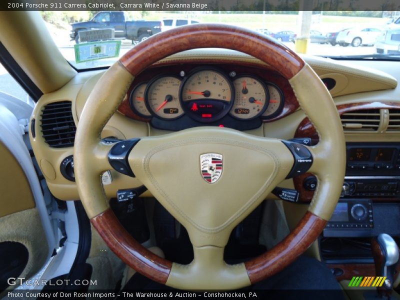 Carrara White / Savanna Beige 2004 Porsche 911 Carrera Cabriolet