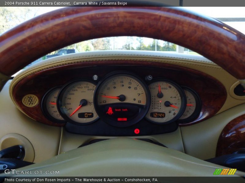 Carrara White / Savanna Beige 2004 Porsche 911 Carrera Cabriolet