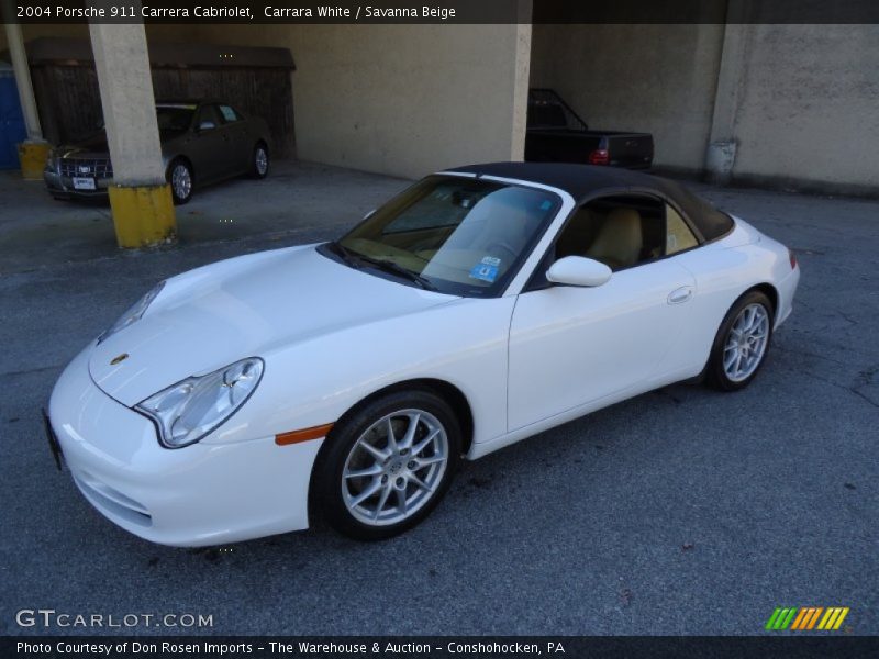 Carrara White / Savanna Beige 2004 Porsche 911 Carrera Cabriolet