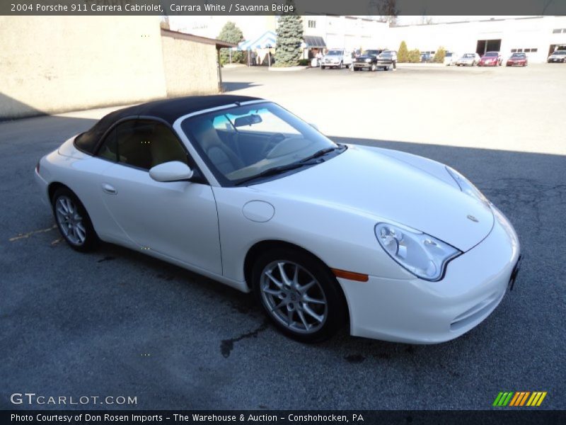 Carrara White / Savanna Beige 2004 Porsche 911 Carrera Cabriolet