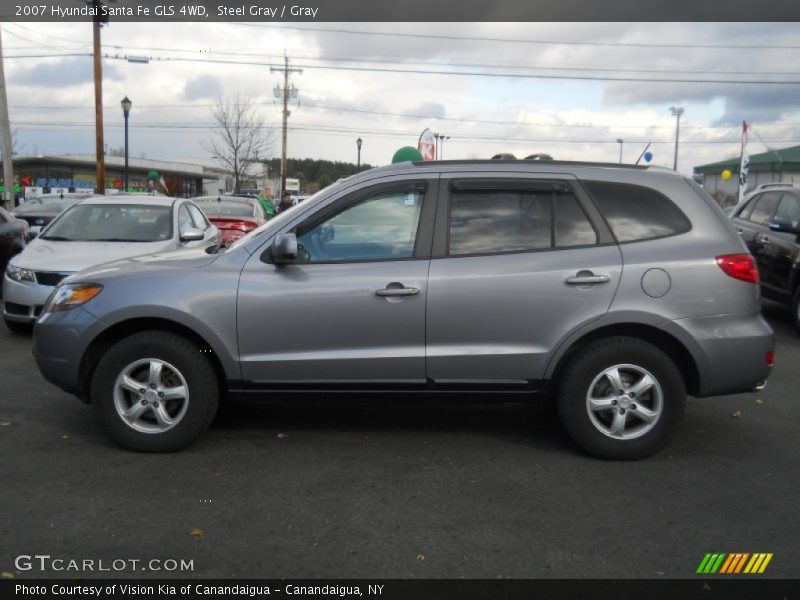 Steel Gray / Gray 2007 Hyundai Santa Fe GLS 4WD