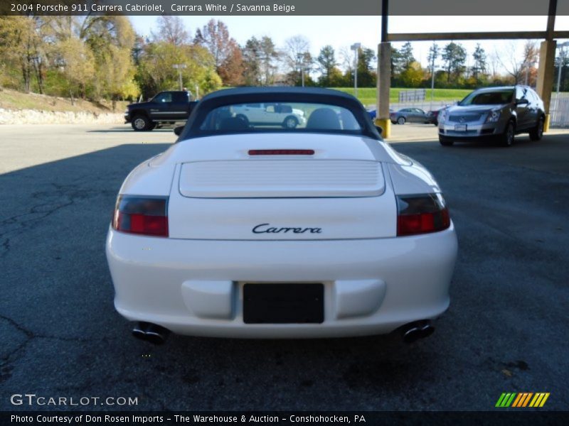 Carrara White / Savanna Beige 2004 Porsche 911 Carrera Cabriolet