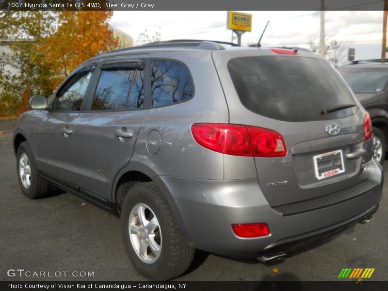 Steel Gray / Gray 2007 Hyundai Santa Fe GLS 4WD