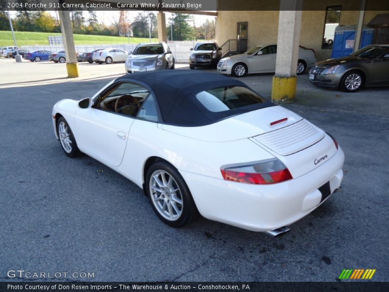 Carrara White / Savanna Beige 2004 Porsche 911 Carrera Cabriolet