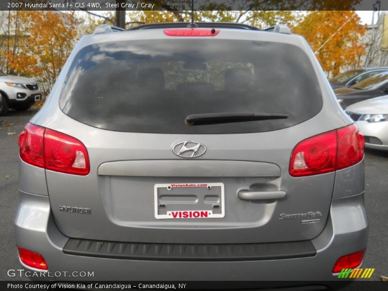 Steel Gray / Gray 2007 Hyundai Santa Fe GLS 4WD