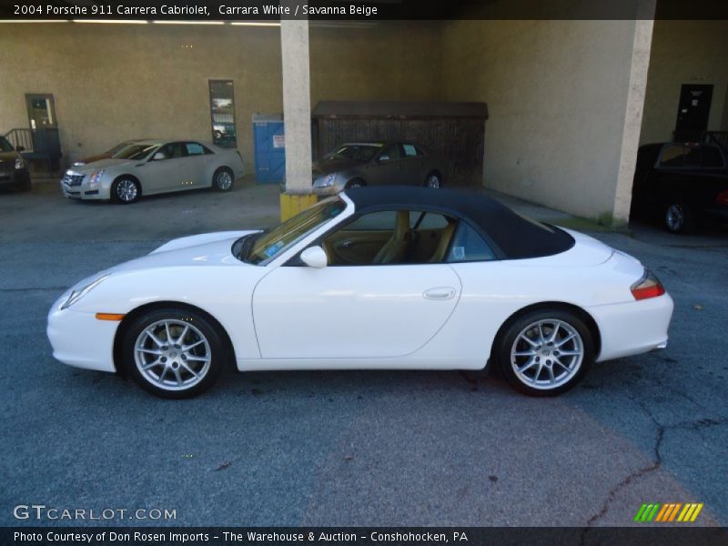 Carrara White / Savanna Beige 2004 Porsche 911 Carrera Cabriolet