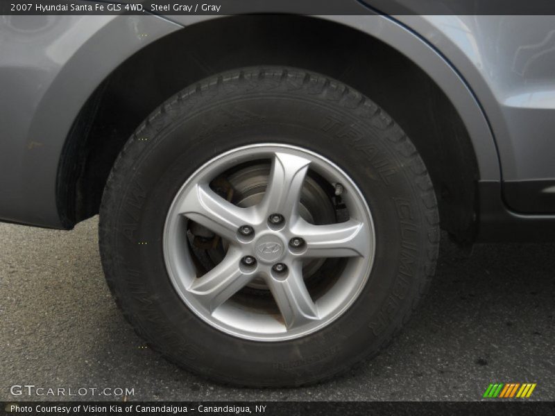 Steel Gray / Gray 2007 Hyundai Santa Fe GLS 4WD