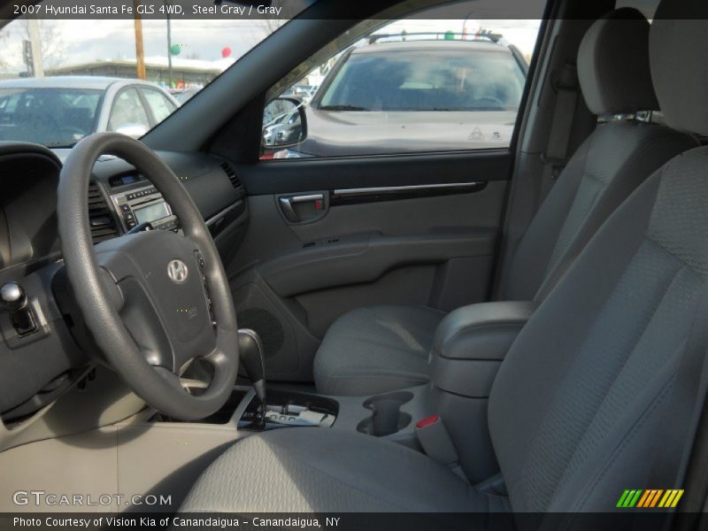 Steel Gray / Gray 2007 Hyundai Santa Fe GLS 4WD