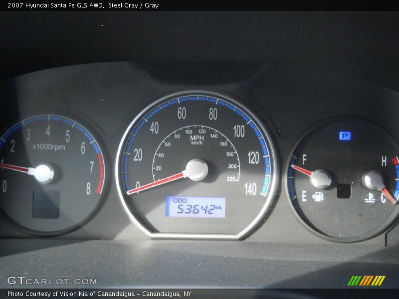 Steel Gray / Gray 2007 Hyundai Santa Fe GLS 4WD