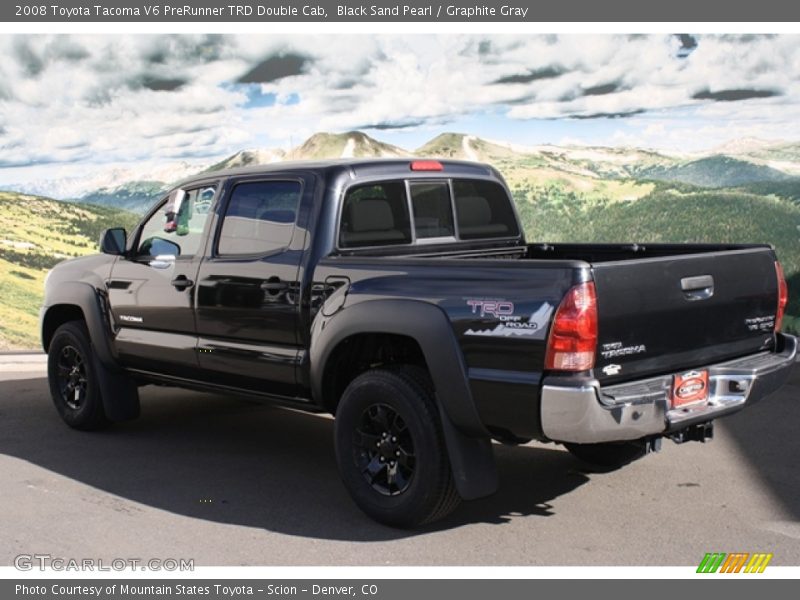 Black Sand Pearl / Graphite Gray 2008 Toyota Tacoma V6 PreRunner TRD Double Cab