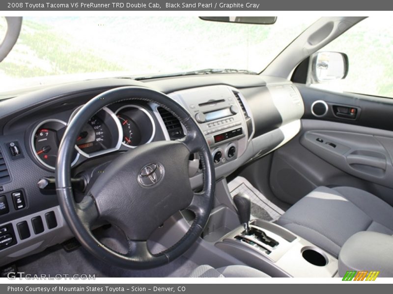 Black Sand Pearl / Graphite Gray 2008 Toyota Tacoma V6 PreRunner TRD Double Cab