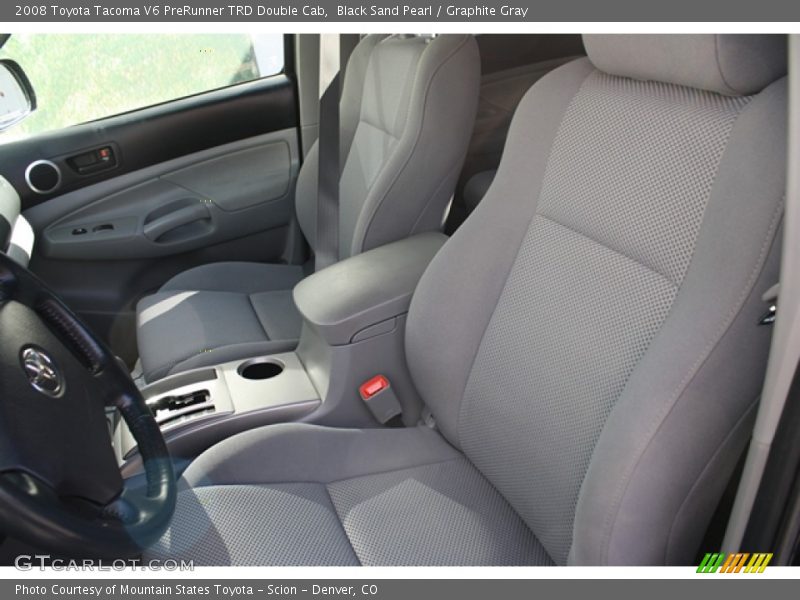 Black Sand Pearl / Graphite Gray 2008 Toyota Tacoma V6 PreRunner TRD Double Cab