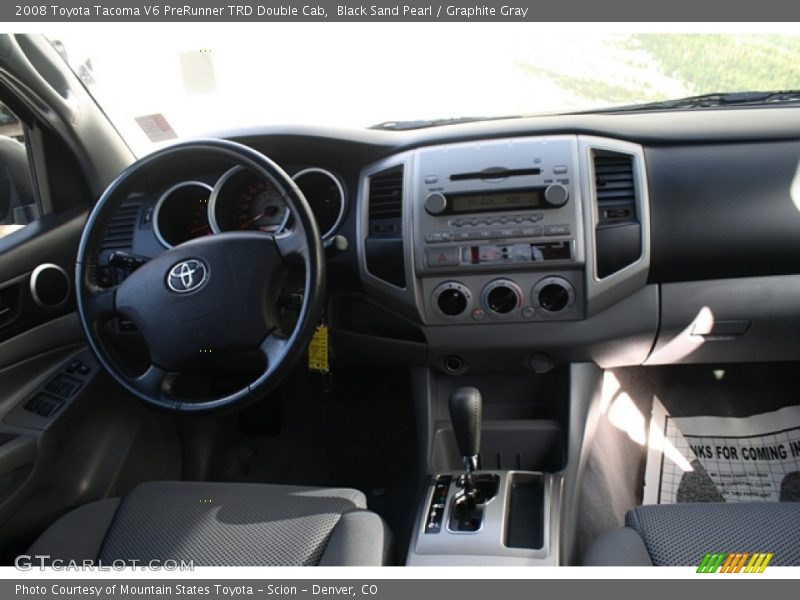 Black Sand Pearl / Graphite Gray 2008 Toyota Tacoma V6 PreRunner TRD Double Cab