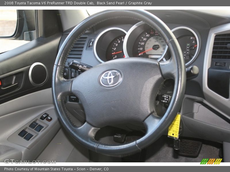 Black Sand Pearl / Graphite Gray 2008 Toyota Tacoma V6 PreRunner TRD Double Cab