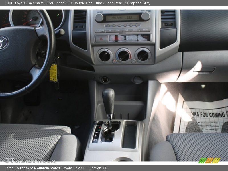 Black Sand Pearl / Graphite Gray 2008 Toyota Tacoma V6 PreRunner TRD Double Cab