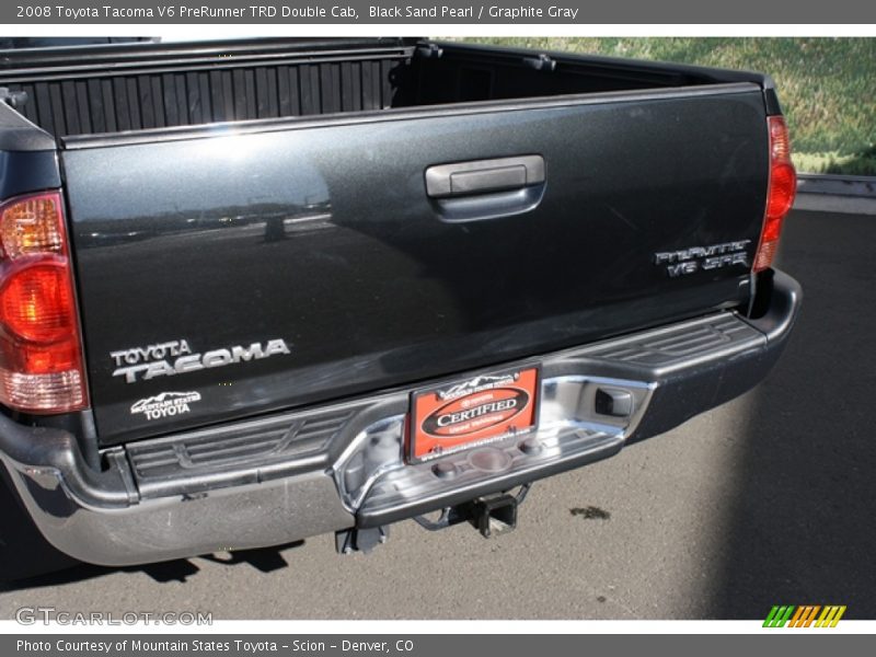 Black Sand Pearl / Graphite Gray 2008 Toyota Tacoma V6 PreRunner TRD Double Cab
