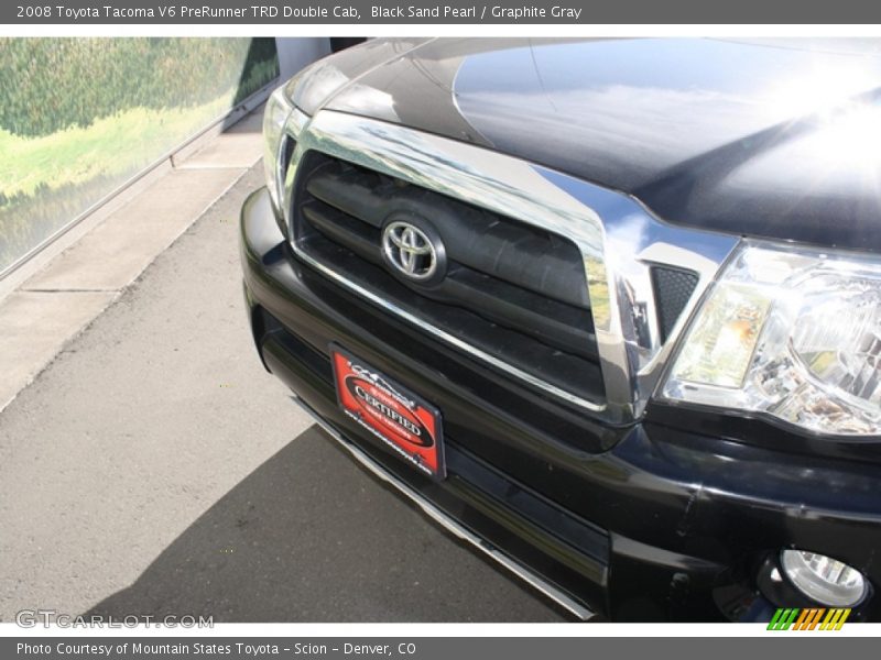 Black Sand Pearl / Graphite Gray 2008 Toyota Tacoma V6 PreRunner TRD Double Cab