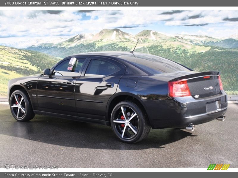 Brilliant Black Crystal Pearl / Dark Slate Gray 2008 Dodge Charger R/T AWD