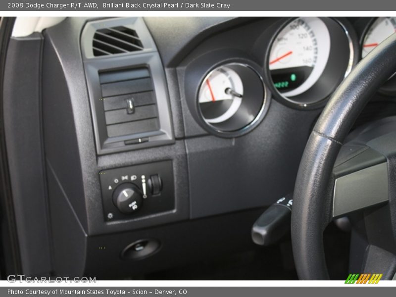 Brilliant Black Crystal Pearl / Dark Slate Gray 2008 Dodge Charger R/T AWD