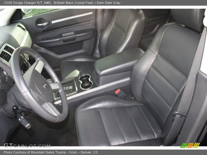Brilliant Black Crystal Pearl / Dark Slate Gray 2008 Dodge Charger R/T AWD