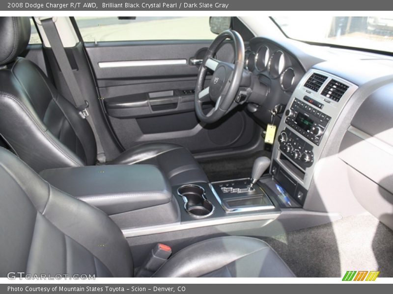 Brilliant Black Crystal Pearl / Dark Slate Gray 2008 Dodge Charger R/T AWD