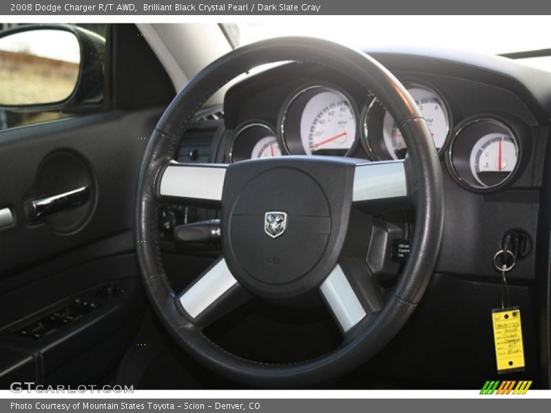 Brilliant Black Crystal Pearl / Dark Slate Gray 2008 Dodge Charger R/T AWD