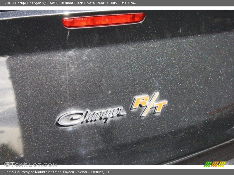 Brilliant Black Crystal Pearl / Dark Slate Gray 2008 Dodge Charger R/T AWD