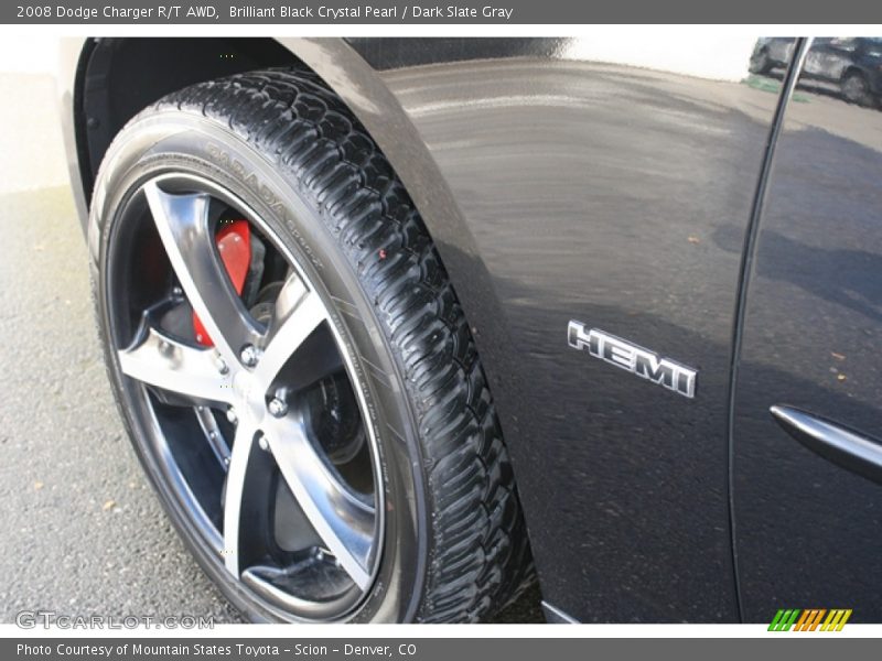 Brilliant Black Crystal Pearl / Dark Slate Gray 2008 Dodge Charger R/T AWD