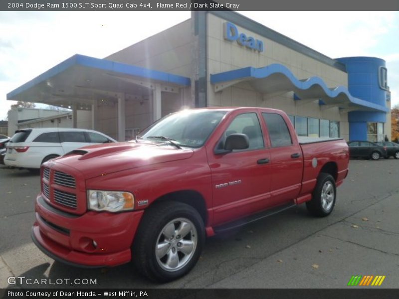 Flame Red / Dark Slate Gray 2004 Dodge Ram 1500 SLT Sport Quad Cab 4x4