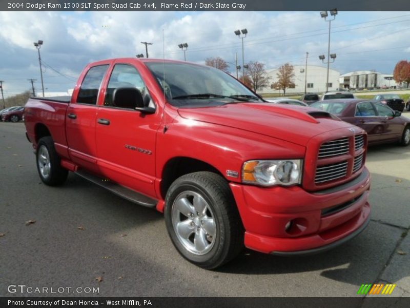 Flame Red / Dark Slate Gray 2004 Dodge Ram 1500 SLT Sport Quad Cab 4x4