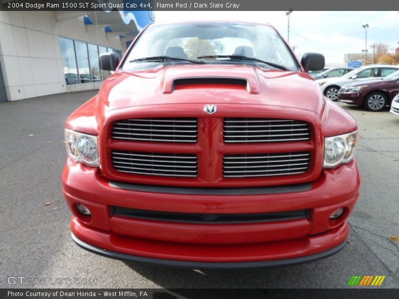 Flame Red / Dark Slate Gray 2004 Dodge Ram 1500 SLT Sport Quad Cab 4x4