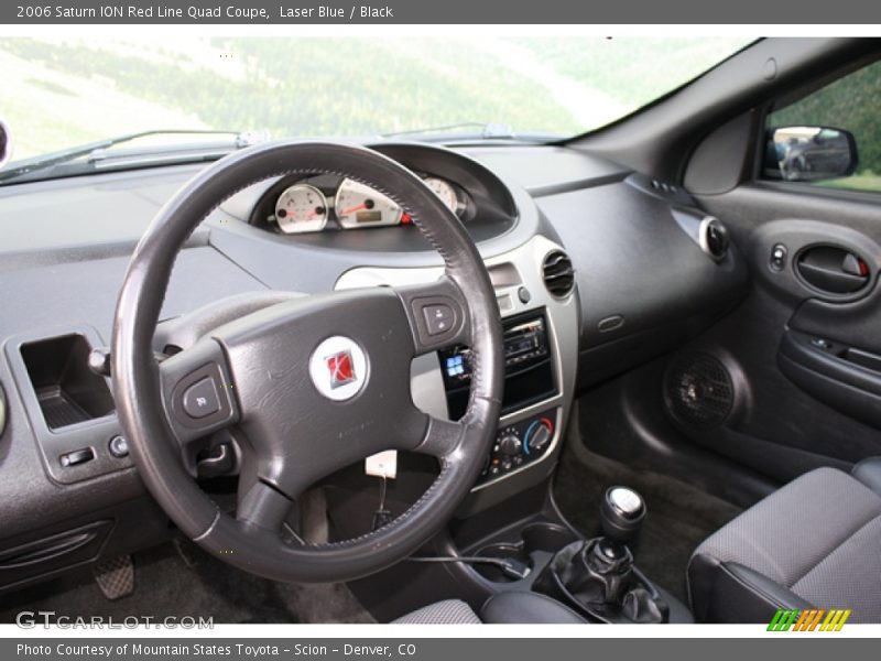 Laser Blue / Black 2006 Saturn ION Red Line Quad Coupe