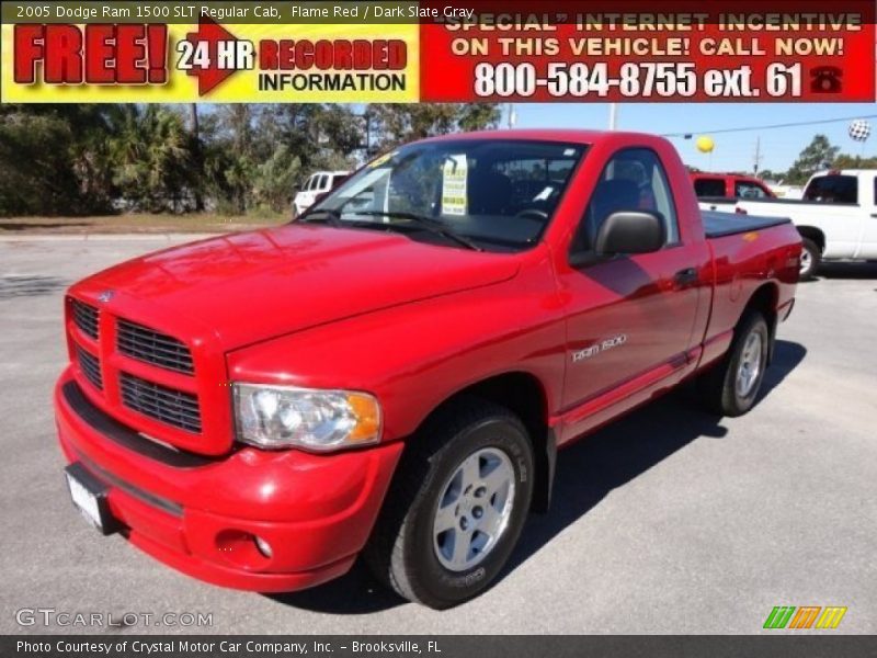 Flame Red / Dark Slate Gray 2005 Dodge Ram 1500 SLT Regular Cab