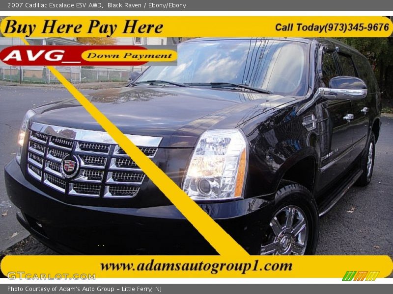 Black Raven / Ebony/Ebony 2007 Cadillac Escalade ESV AWD