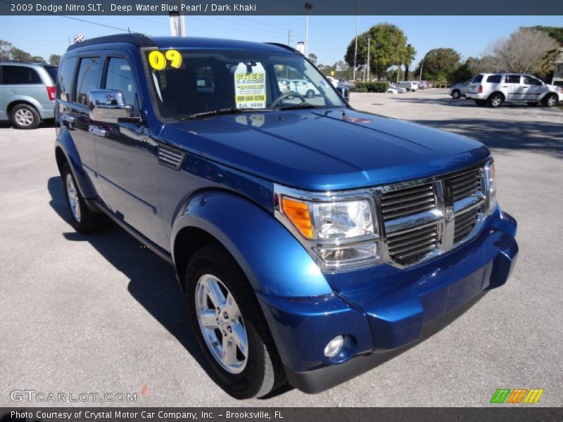 Deep Water Blue Pearl / Dark Khaki 2009 Dodge Nitro SLT