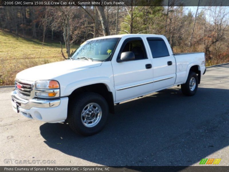 Summit White / Dark Pewter 2006 GMC Sierra 1500 SLE Crew Cab 4x4
