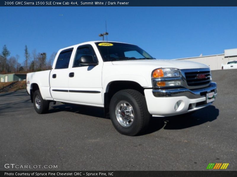 Summit White / Dark Pewter 2006 GMC Sierra 1500 SLE Crew Cab 4x4