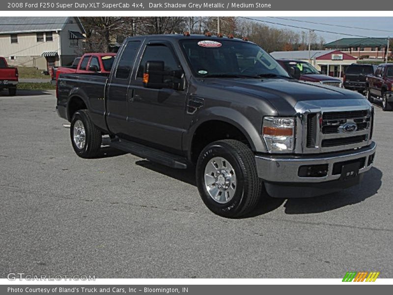 Dark Shadow Grey Metallic / Medium Stone 2008 Ford F250 Super Duty XLT SuperCab 4x4