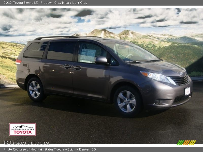 Predawn Gray Mica / Light Gray 2012 Toyota Sienna LE