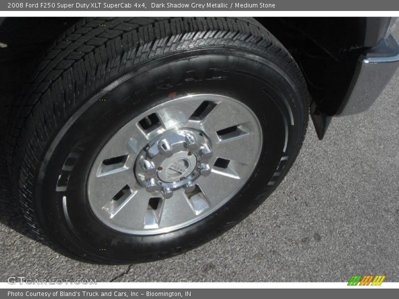 Dark Shadow Grey Metallic / Medium Stone 2008 Ford F250 Super Duty XLT SuperCab 4x4