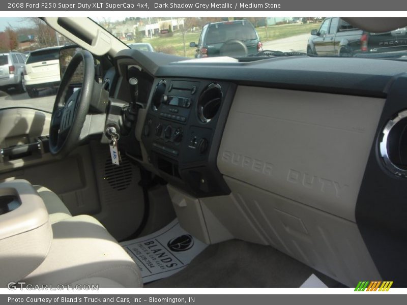 Dark Shadow Grey Metallic / Medium Stone 2008 Ford F250 Super Duty XLT SuperCab 4x4