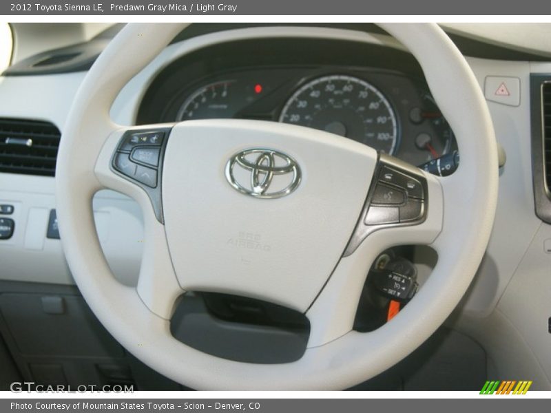 Predawn Gray Mica / Light Gray 2012 Toyota Sienna LE