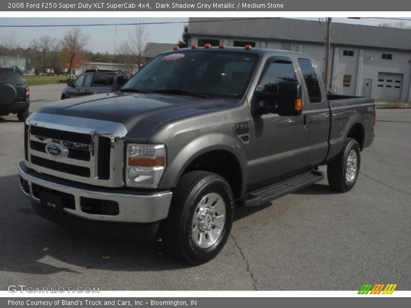 Dark Shadow Grey Metallic / Medium Stone 2008 Ford F250 Super Duty XLT SuperCab 4x4